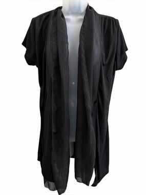 Dots Elegant Black Short Sleeve Cardigan